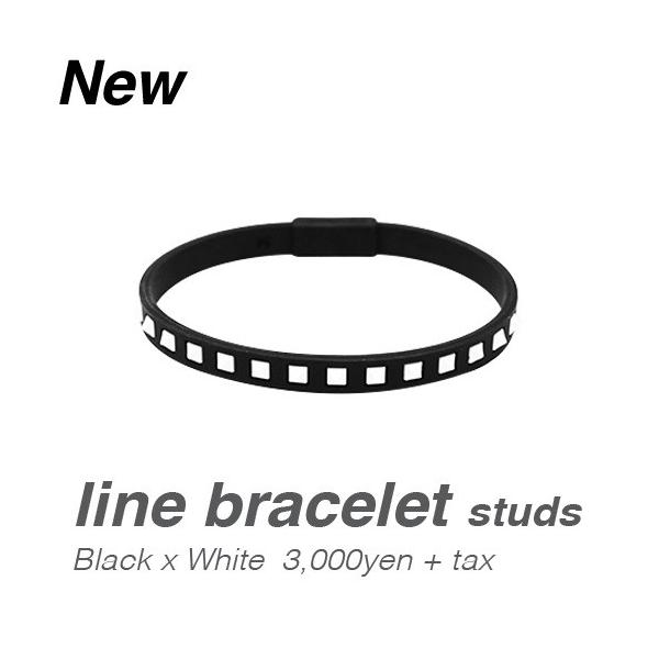 バンデル スタッズ ラインブレスレット S ブラックｘホワイト Bandel お気にいる