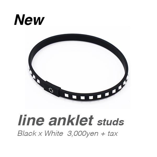 バンデル スタッズ ラインアンクレット Bandel キャンペーンもお見逃しなく S ブラックｘホワイト