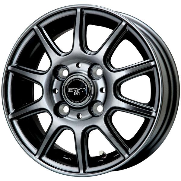 専用 BIGWAY BWT-541 12インチ 4.00B +45 4-100 ガンメタ 4本で送料無料