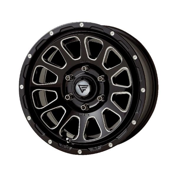 20時迄 宮さんにさせていただきます　デルタフォースオーバル DELTA FORCE OVAL 17インチ 8.0J +20 6-139.7 ブラックマシニング 4本