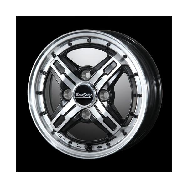 BLEST Beat Stage FS-C 15インチ 5.5J +38 4-100 ブラックポリッシュ 4