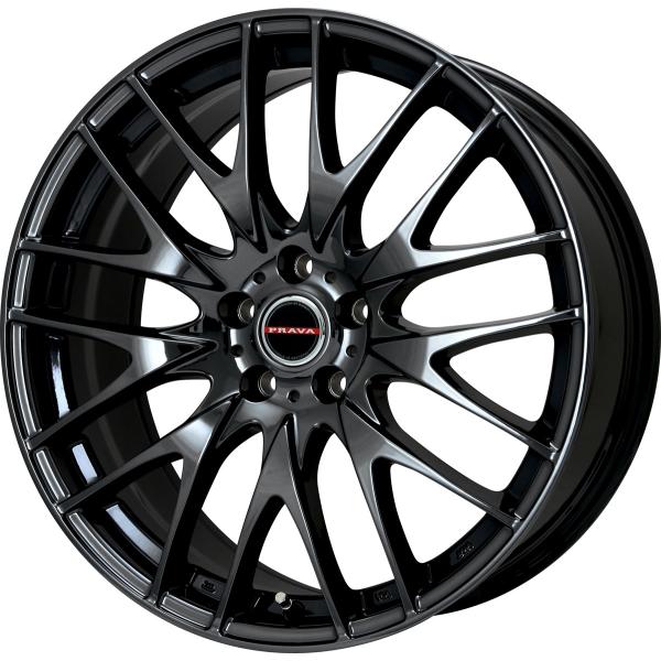 Leyseen PRAVA レイシーン プラヴァ 20インチ 4本 8.5J5HPCD114.3+38 ブラック 空気圧センサー付 エルグランド アルファード等　(MHZ286) クレジットカード QRコード決済可能 BIGWAY LEYSEEN PRAVA 9M 20インチ 8.5J +38 5-114.3 ブラックメタル
