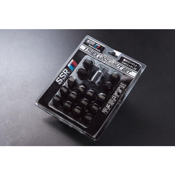 SSR 17HEXロックナットセット M12ｘ1.5(4HOLE用16ヶセット） SSTL150 ホイールと同時注文で送料無料！