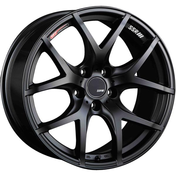 ★SSR（タナベ）GTV03 18×7.5+48　☆タイヤ800ｋｍ程度走行ほぼ新品セイバーリングSL201（ブリヂストン・日本製）225/45R18 95W 　 SSR SSR GTV03 18インチ 7.5J +48 5-100 フラットブラック 4本で送料