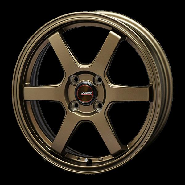 TRYALPHA J-TECH S-6 15インチ 4.5J +45 4-100 ブロンズ 4本で送料無料