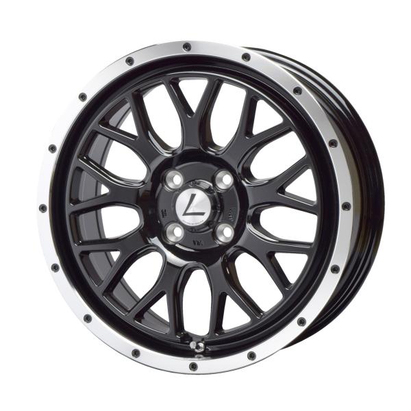 TRYALPHA Leowing MXR 16インチ 6.5J +40 4-100 グロスブラック 4本で