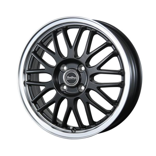 BLEST Beat Stage MT-C 16インチ 5.0J +45 4-100 セミグロスブラック 4