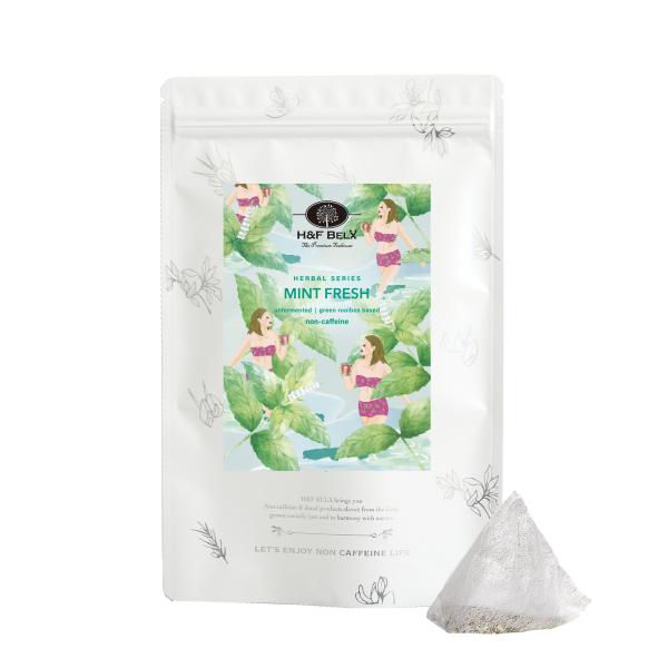 グリーンルイボスにペパーミントを贅沢にブレンド。アイスでもホットでもおいしく、さっぱり清涼感が心地良い風味は、食事後のお口直しや朝のお目覚めの一杯にもぴったり♪さらにミント、グリーンルイボスともにポリフェノールがたっぷり！健康にも嬉しい万能...