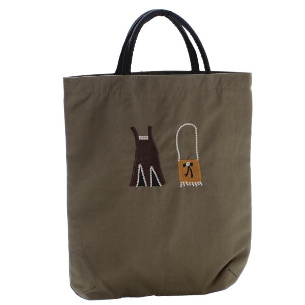 Atsuko Matano（アツコマタノ） 刺繍バッグ ＜ワンピース＞ カーキ