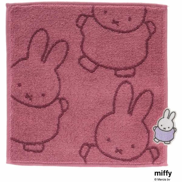 Miffy（ミッフィー） タオルハンカチ 飛び出しアップリケ ワイン