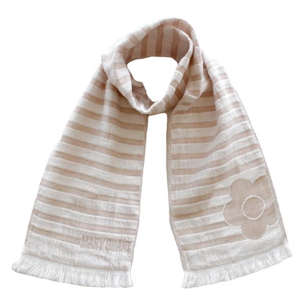 MARY QUANT（マリークヮント） タオルマフラー 接触冷感 ボーダー