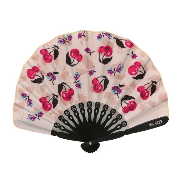 【極美品】アナスイ　ANNA SUI 扇子 箱付き ANNA SUI（アナスイ） アナ スイ 扇子（収納ケース付き）チェリー