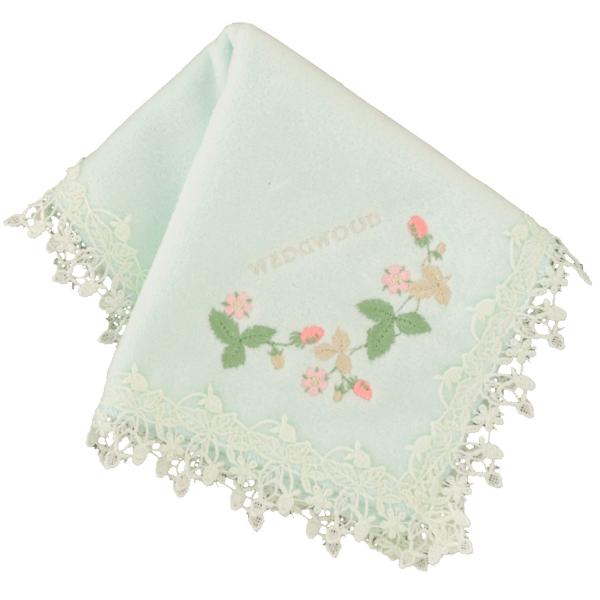 WEDGWOOD（ウェッジウッド） 大判 レース 大判 タオルハンカチ（約28cm