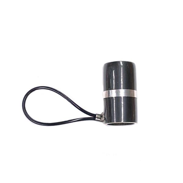 カラー：黒本体サイズ（約）：径29×高53mm　：［内サイズネジ部分］径凹14mm、径凸13mm、深さ22mmパッケージサイズ（約）：幅70×奥30×高130mm重量（約）：22g素材：合板