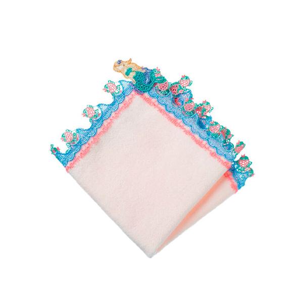 近沢レース店　シーズンタオルハンカチ　マーメイド　ピンク ハンズ
