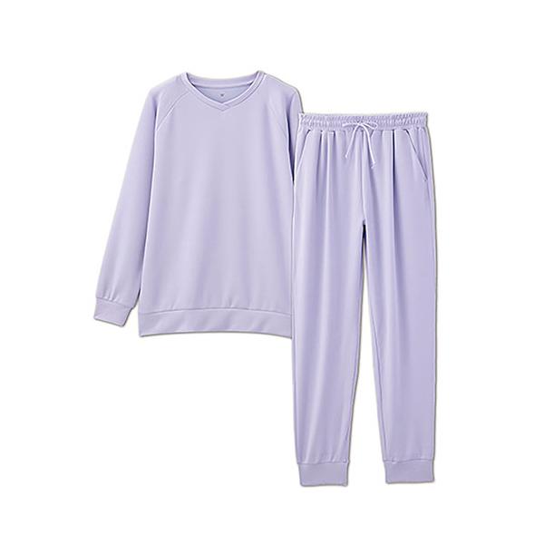 ハンズ（HANDS）　リカバリーウェア　長袖+ロングパンツセット　レディースL　ライラック　【ネット限定セット】 ハンズ
