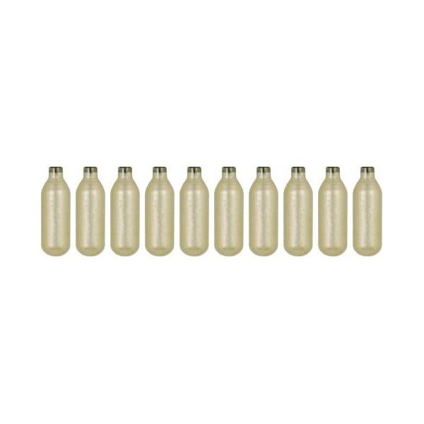 入数：10個本体サイズ（約）：幅18×置く18×高65mm重量（約）：27.5g（二酸化炭素8g）素材：スチール内容物：二酸化炭素