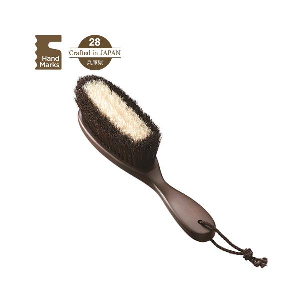 本体サイズ（約）：幅270×奥58×高60mm重量（約）：128g 素材：［毛質部］馬毛、豚毛　［ハンドル部］天然木   原産国：日本（兵庫県）
