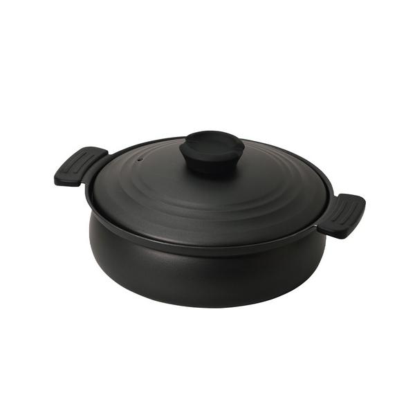 他サイト： パール金属　軽量ふっ素加工IH対応　土鍋風卓上鍋　24cm　HC−465　ブラック ハンズの商品画像