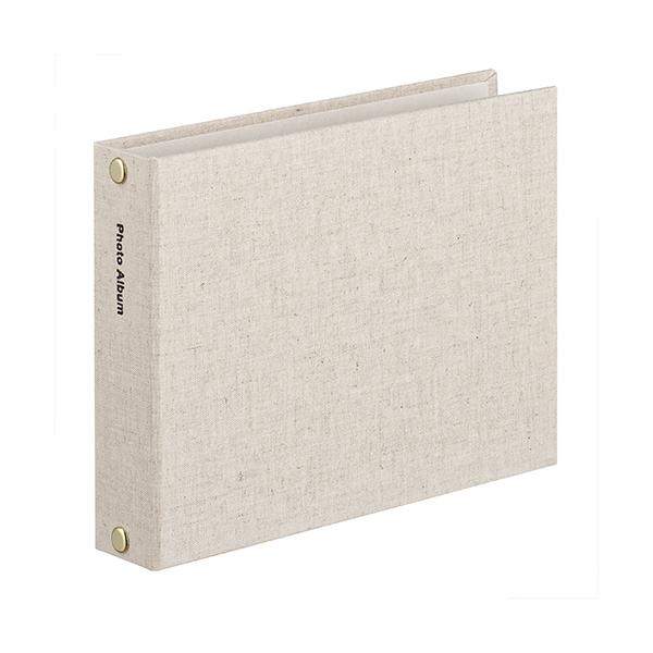 カラー：リネン本体サイズ（約）：縦13.8×横18.3×背幅3.2cm 重量（約）：180g素材：［生地］コットン、麻　［芯材］再生紙　［金具］鉄付属品：スリーブケース  原産国：日本