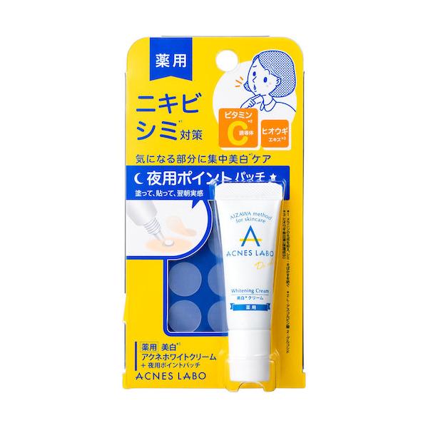 他サイト： アクネスラボ　薬用美白アクネホワイトクリーム　夜用ポイントパッチ付　7g ハンズの商品画像