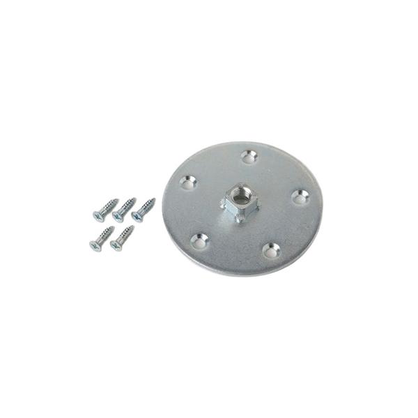 セノハウス用材　ラバーウッド丸脚用座金　径80mm ハンズ