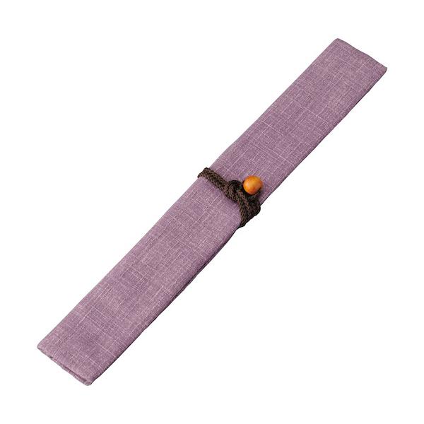 カラー：藤色（ふじいろ）本体サイズ（約）：［開いた状態］縦25×横7.5cm素材：［生地］綿　［紐］レーヨン、ウッドビーズ　［箸キャップ］ポリプロピレン付属品：箸キャップ