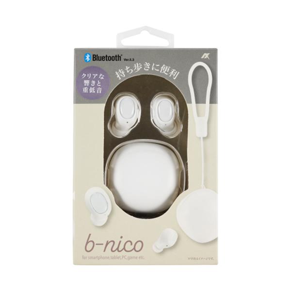 アクセス（AXES） b-nico 完全ワイヤレスイヤホン AH-TWS03 ホワイト