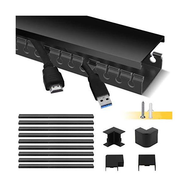 Stageek 配線カバー ケーブルカバー モール コードカバー コンピュータコードオーガナイザー 配線コード隠し 配線モール パソコン テレビ オフィス デスク下電線ケーブル整理 39 4 2cm X 9本 ブラックの価格と最安値 おすすめ通販を激安で