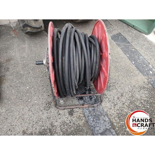 【ジャンク品扱い】高圧洗浄機 ホース　　リールドラム ホースリール　中古　塗装　長さ不明　通水未確認 ジャンク品扱い】高圧洗浄機 ホース リールドラム ホースリール 中古