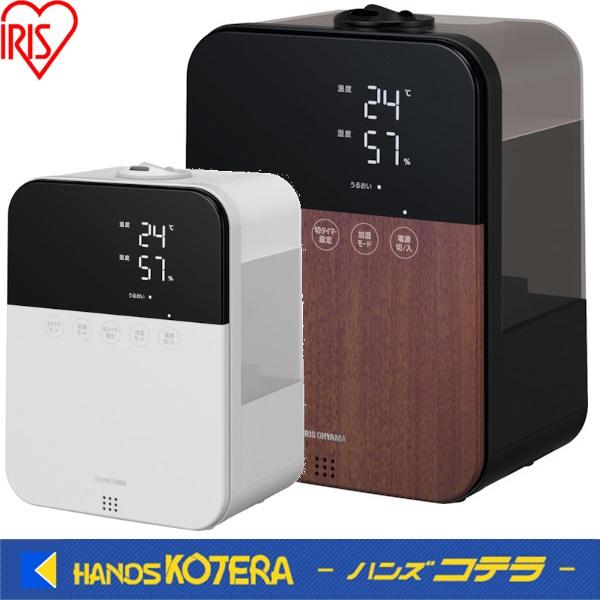 他サイト： IRIS アイリスオーヤマ　ハイブリッド加湿器　HDK-35　木目調／ホワイトの商品画像