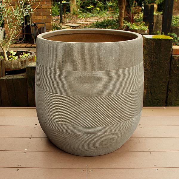 植木鉢 ファイバークレイ ストラMIX 丸型 57×57 送料別見積 大型