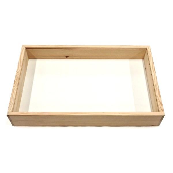 木製標本箱　大　ベースのみ　４６×３２×高さ６．５cm　（登録名：オリジナル標本箱）　（5169747）　 送料別 通常配送