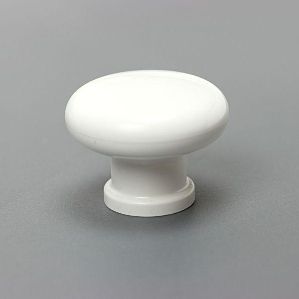 プラスチック製ツマミ 白 円形 大 038540K10 家具 取っ手 (mono 