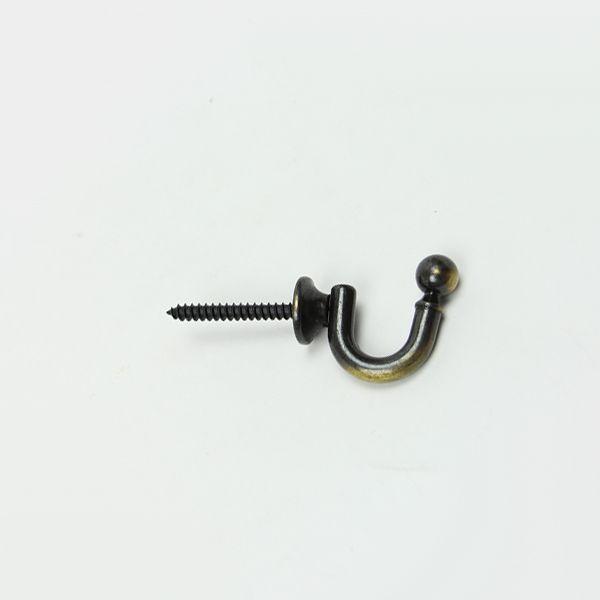 金属製壁用フック ビス止め式 58430ZN10 奥行：約36mm （8393044