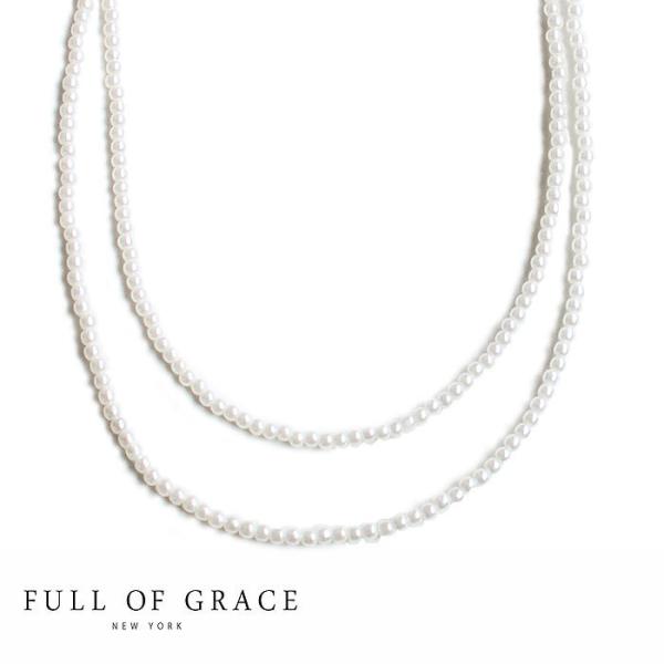 FULL OF GRACE フルオブグレイス 小粒 真珠 パール 2連 2WAY ロング ネックレス Pearl Long Necklace Gold