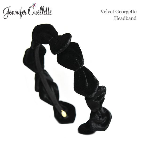 【美品】　Jennifer Ouellett 黒 ベルベット リボン ヘアバンド Jennifer Ouellette（ジェニファーオーレット） ≪Jennifer Ouellette