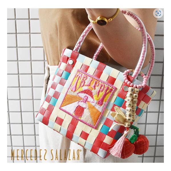 【新品】メルセデスサラザール　かごバッグ MERCEDES SALAZAR ≪MERCEDES SALAZAR≫ メルセデス サラザール ブルー