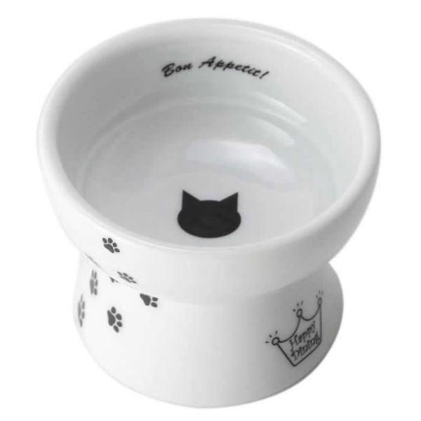 D-culture ハッピー おやつ皿 猫柄 〔ペット用品〕