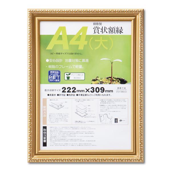 樹脂製 金色賞状額 金消 R SP A4 大） 収納寸法：222×309mm 賞状 額 表彰状 卒業証書 免許書 許可証 額縁 フレーム