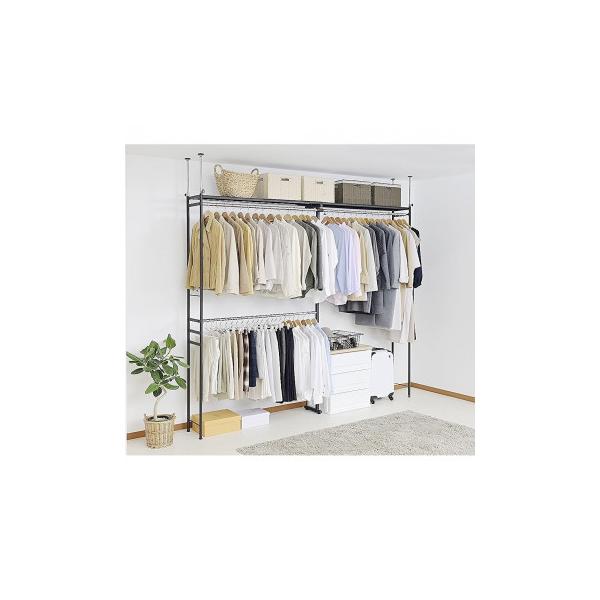 ツッパリクローゼットハンガーラック ハイタイプ スーパーワイド