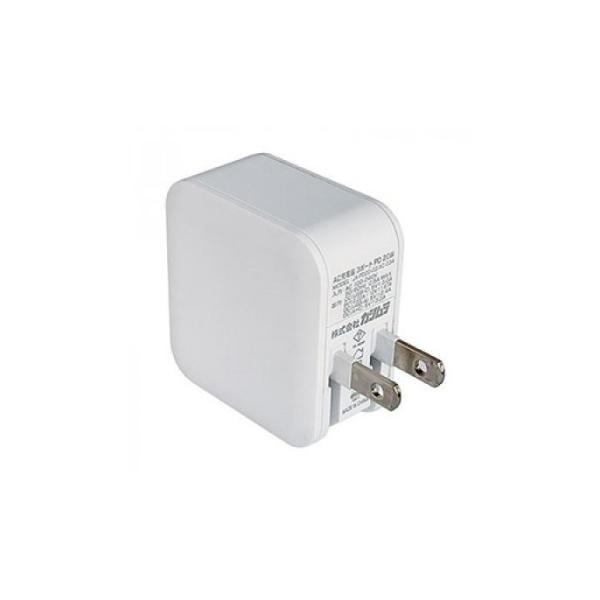 AC充電器 USB 2A+C PD20W リバーシブル WH AC-034 : ハンディハウス