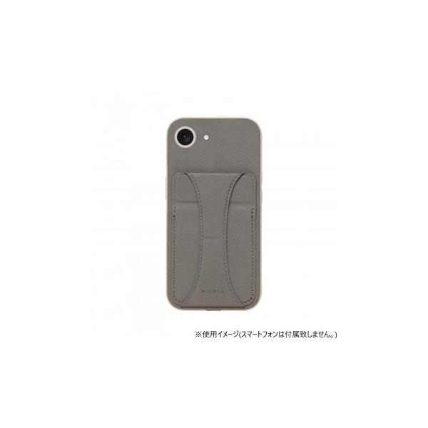 iPhone16e専用背面型ケース NICOLA Charcoal iP24SP-NIC02