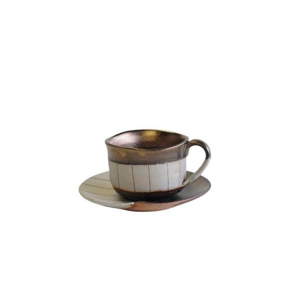 M0974 コーヒーC/S 金彩十草 白 和食器