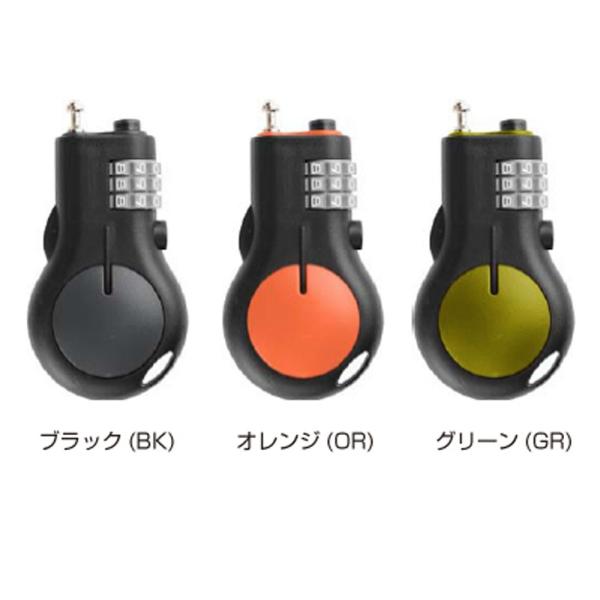 自転車 ロードバイク スキー スノーボード スポーツ用 ワイヤーロック ダイヤル式 巻き取りタイプ ブラック 黒 グリーン 緑 オレンジ 橘 Sportslock Maki Second Floor 通販 Yahoo ショッピング