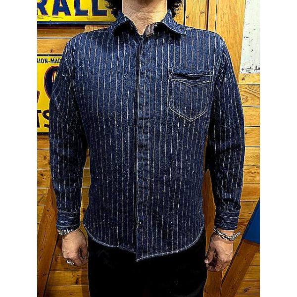 DELUXEWARE（デラックスウエア） ネルシャツ Deluxeware 7630A DENIM