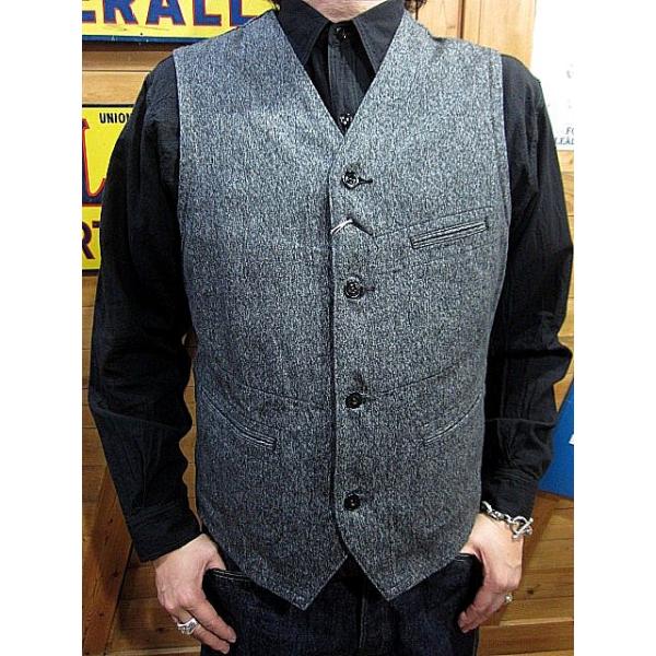 SUGAR CANE シュガーケーン ベスト 9oz. BLACK COVERT WORK VEST