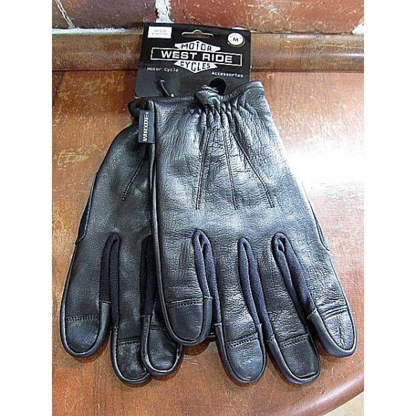 ウエストライド グローブ WEST RIDE SOLID REGULAR GLOVE BLK/BLK