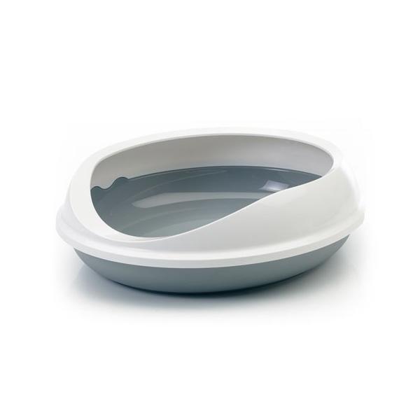 猫用 トイレ SAVIC ベルギーサヴィッチ 猫トイレ フィガロ WHITE/COLD GREY キャットトイレ