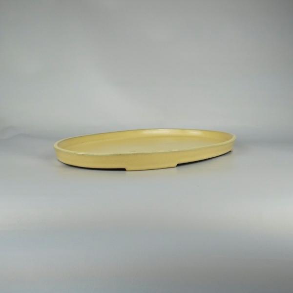 品 名  水盤 (黎鳳造)サイズ  高さ 約2.5センチ     横幅 約41センチ     奥行 約28センチ商品状態    中古品の為、小さな欠け、ニュウ、汚れなどある場合があります。詳細は画像をご覧ください。注意点  モニターの発色具...